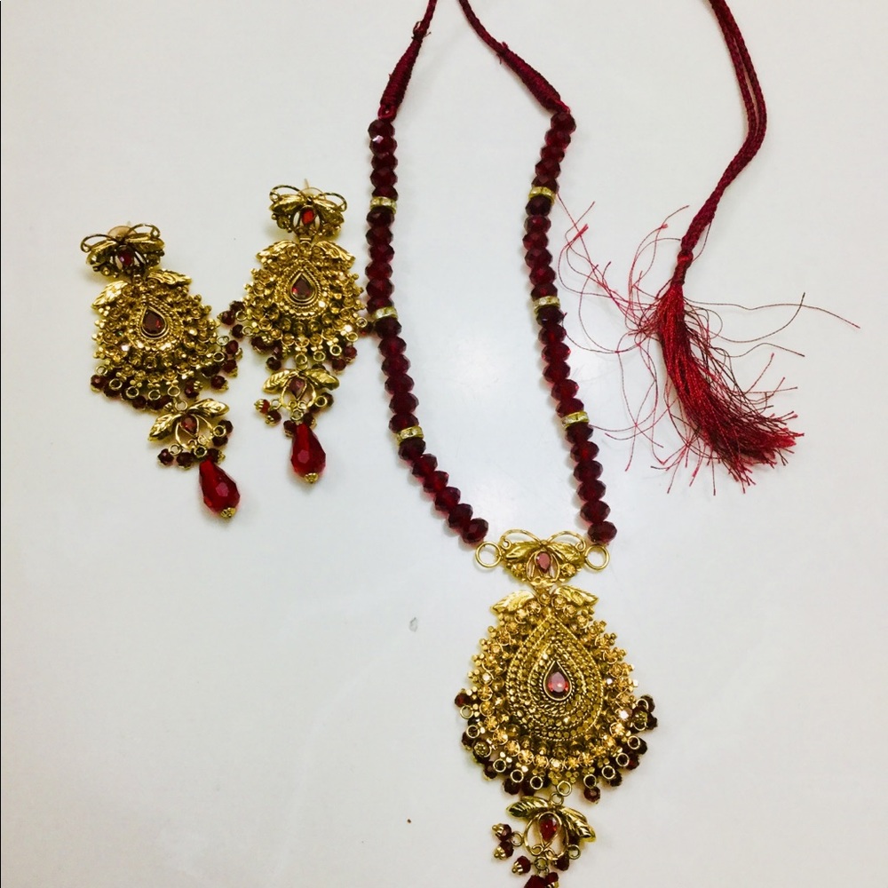 Indian Party jewelry necklace with earrings